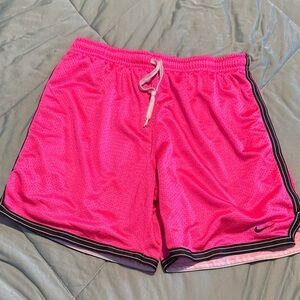 Nike Hot Pink Mesh Shorts with Black Accents